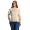 Camisola de gola redonda e estampado para mulher, leve, em Tencel™