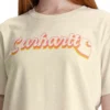 Camisola de gola redonda e estampado para mulher, leve, em Tencel™