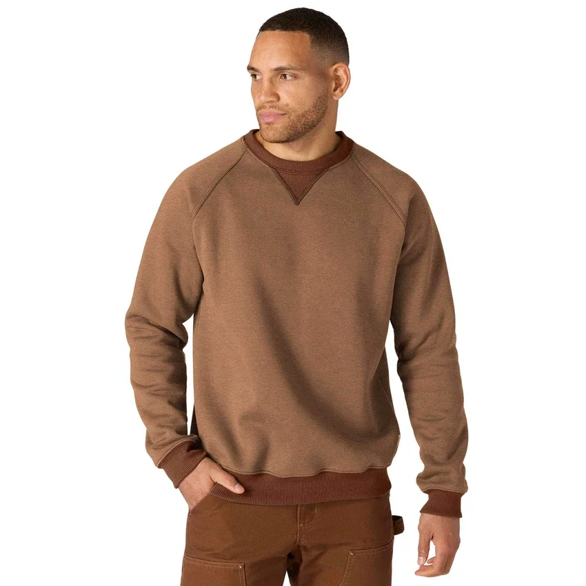 Camisola de gola redonda em velo pesado da série Crafted para homem