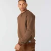 Camisola de gola redonda em velo pesado da série Crafted para homem