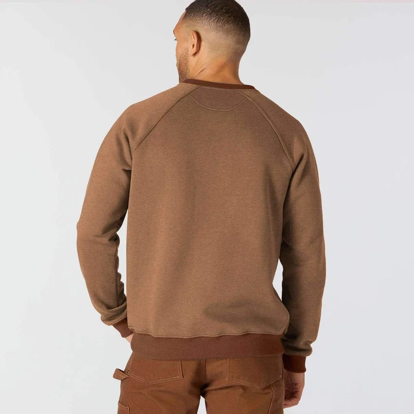 Camisola de gola redonda em velo pesado da série Crafted para homem