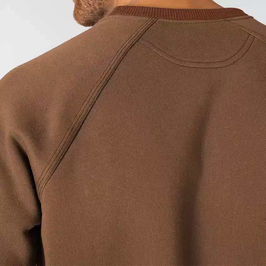 Camisola de gola redonda em velo pesado da série Crafted para homem