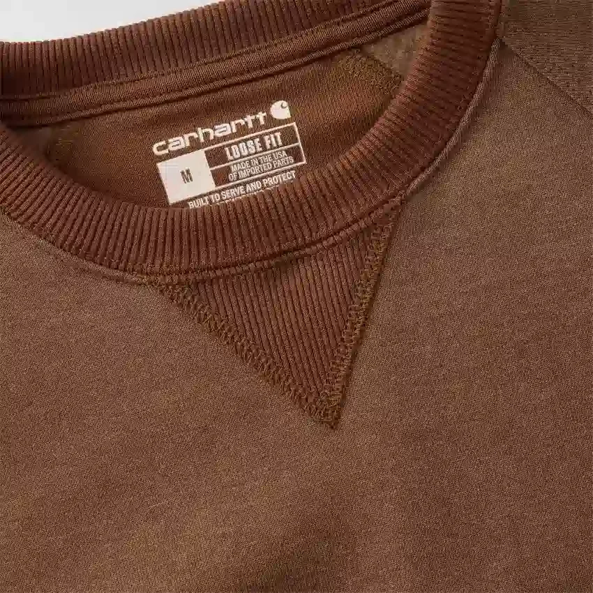 Camisola de gola redonda em velo pesado da série Crafted para homem