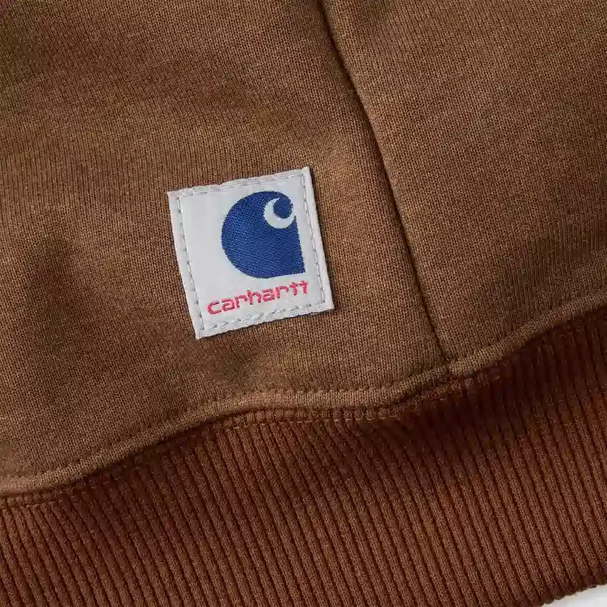 Camisola de gola redonda em velo pesado da série Crafted para homem