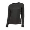 Camisola de gola redonda Force para mulher, camada base elástica de peso médio