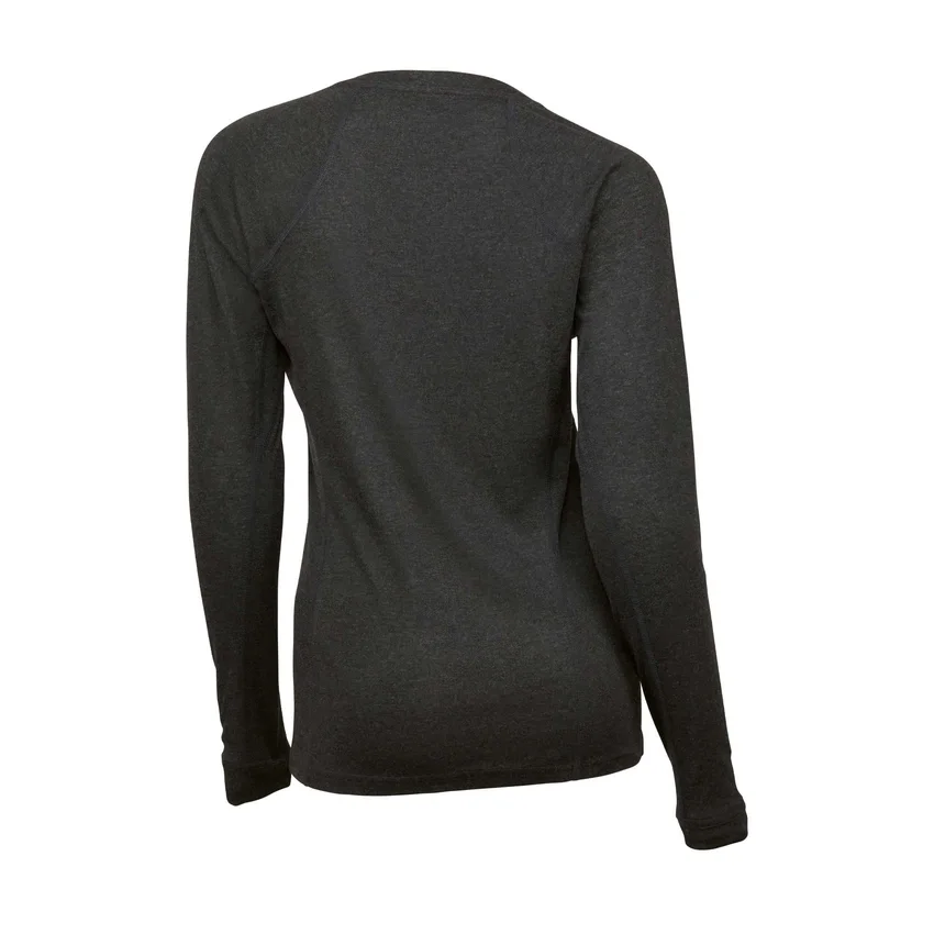 Camisola de gola redonda Force para mulher, camada base elástica de peso médio