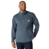 Camisola de malha polar com fecho de correr de um quarto e corte descontraído para homem