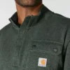 Camisola de malha polar com fecho de correr de um quarto e corte descontraído para homem