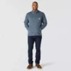 Camisola de malha polar com fecho de correr de um quarto e corte descontraído para homem