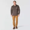 Camisola de malha polar com fecho de correr de um quarto e corte descontraído para homem