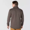 Camisola de malha polar com fecho de correr de um quarto e corte descontraído para homem