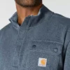 Camisola de malha polar com fecho de correr de um quarto e corte descontraído para homem