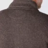 Camisola de malha polar com fecho de correr de um quarto e corte descontraído para homem
