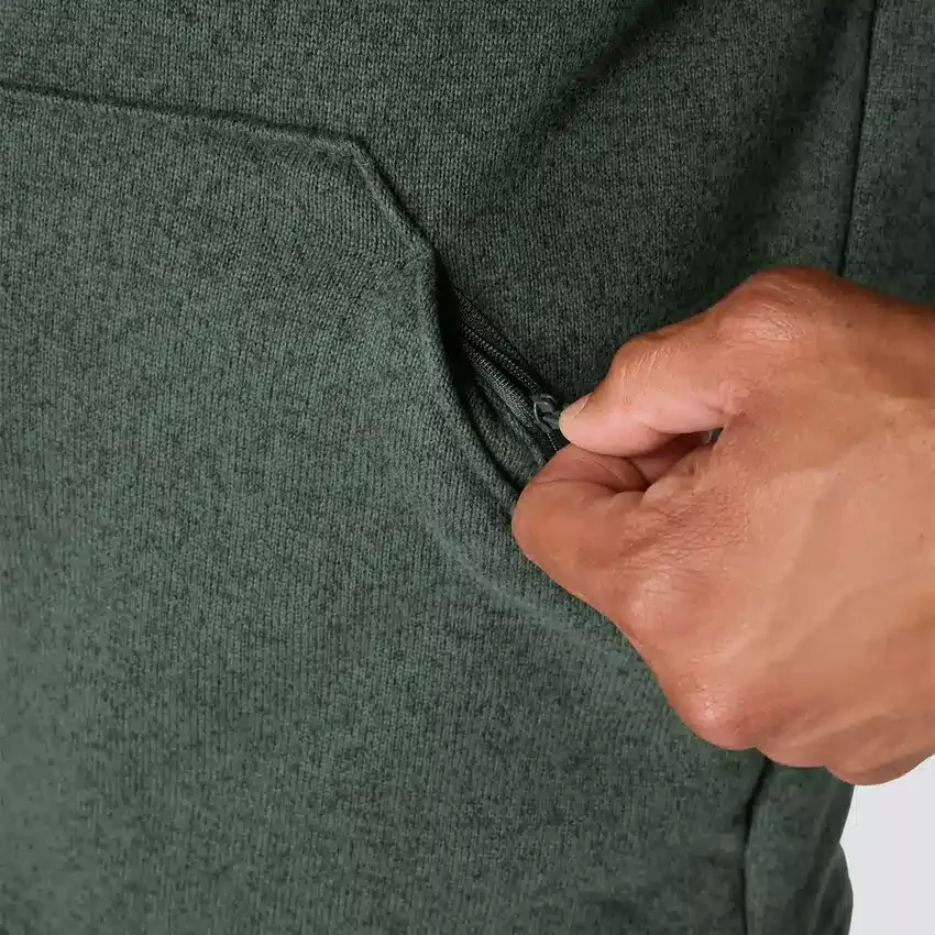 Camisola de malha polar com fecho de correr de um quarto e corte descontraído para homem