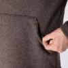 Camisola de malha polar com fecho de correr de um quarto e corte descontraído para homem