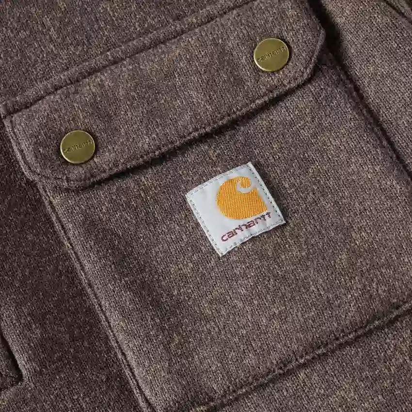 Camisola de malha polar com fecho de correr de um quarto e corte descontraído para homem