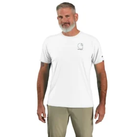 Camisola de manga curta masculina Force Sun Defender UPF 50+ leve e com absorção de humidade - Camisas de proteção solar