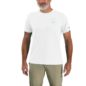 Camisola de manga curta masculina Force Sun Defender UPF 50+ leve e com absorção de humidade - Camisas de proteção solar