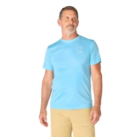 Camisola de manga curta masculina Force Sun Defender UPF 50+ leve e com absorção de humidade - Camisas de proteção solar