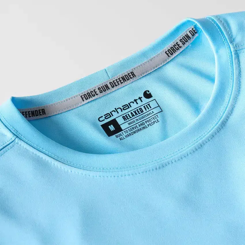 Camisola de manga curta masculina Force Sun Defender UPF 50+ leve e com absorção de humidade - Camisas de proteção solar