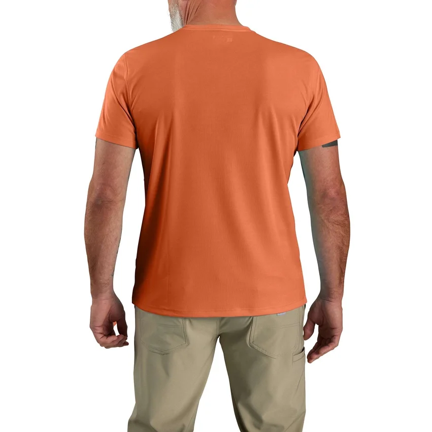 Camisola de manga curta masculina Force Sun Defender UPF 50+ leve e com absorção de humidade - Camisas de proteção solar