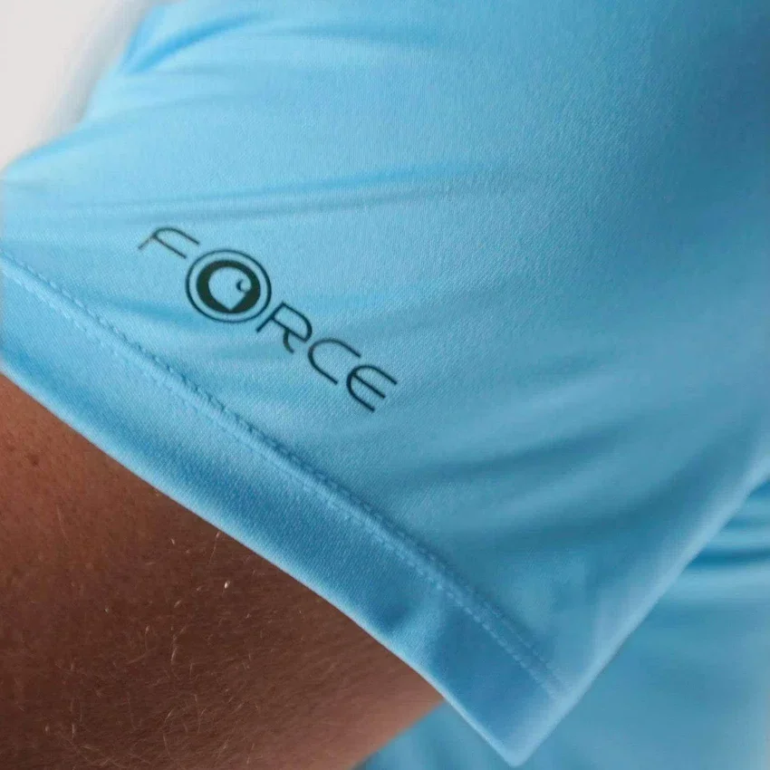 Camisola de manga curta masculina Force Sun Defender UPF 50+ leve e com absorção de humidade - Camisas de proteção solar