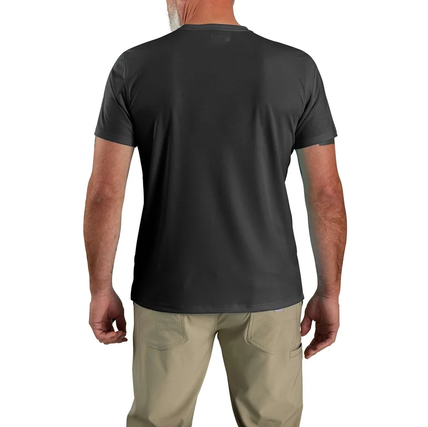 Camisola de manga curta masculina Force Sun Defender UPF 50+ leve e com absorção de humidade - Camisas de proteção solar