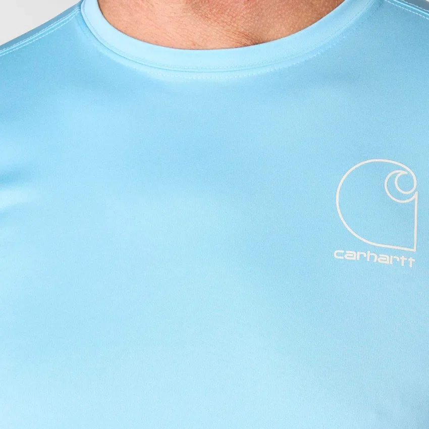 Camisola de manga curta masculina Force Sun Defender UPF 50+ leve e com absorção de humidade - Camisas de proteção solar