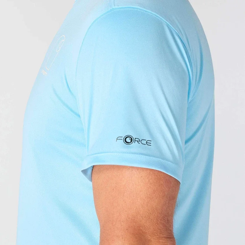 Camisola de manga curta masculina Force Sun Defender UPF 50+ leve e com absorção de humidade - Camisas de proteção solar