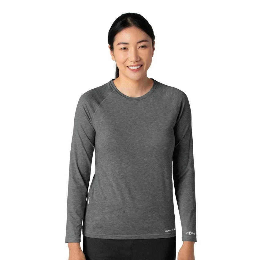 Camisola de manguitos compridos com efeito mesclado «Force Sub-Scrubs» para mulher