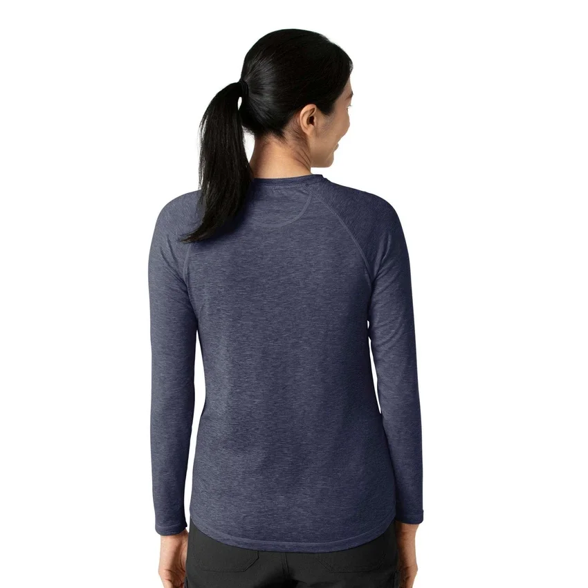 Camisola de manguitos compridos com efeito mesclado «Force Sub-Scrubs» para mulher