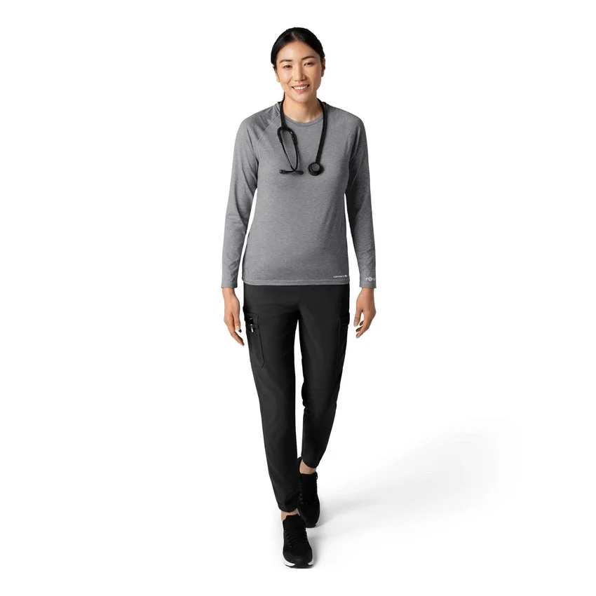 Camisola de manguitos compridos com efeito mesclado «Force Sub-Scrubs» para mulher