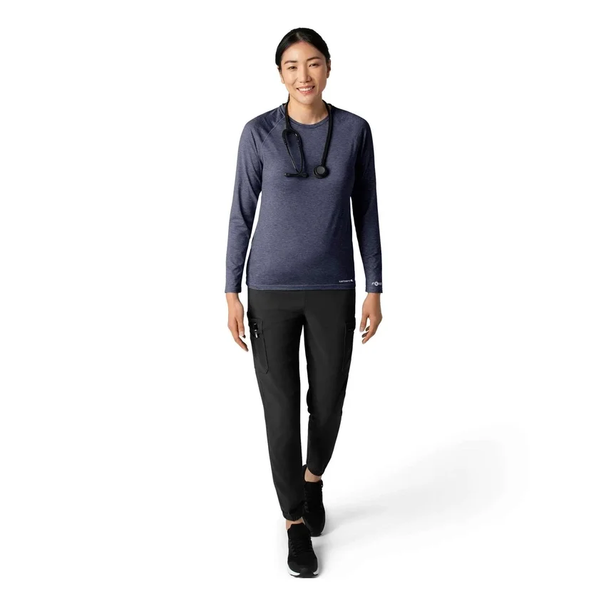 Camisola de manguitos compridos com efeito mesclado «Force Sub-Scrubs» para mulher