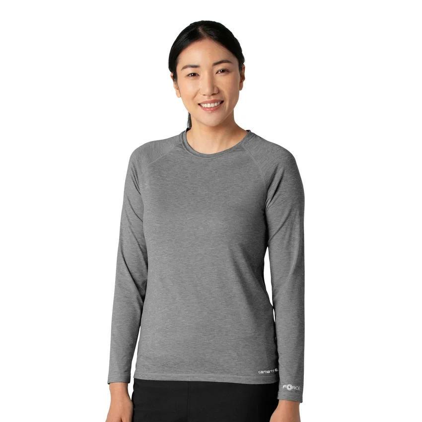 Camisola de manguitos compridos com efeito mesclado «Force Sub-Scrubs» para mulher