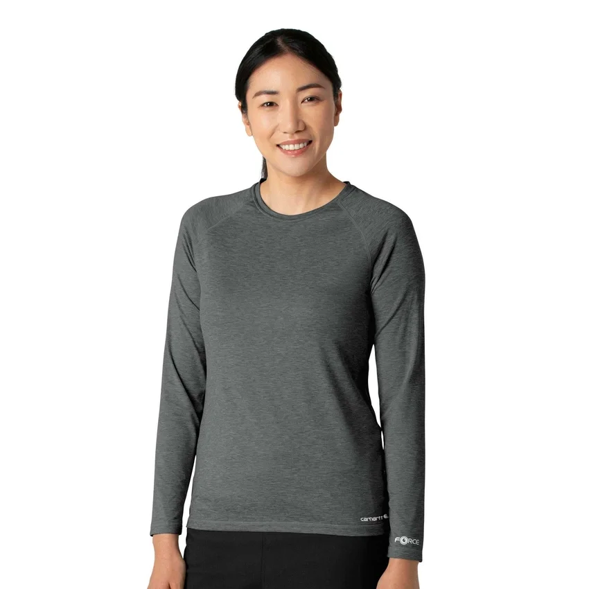 Camisola de manguitos compridos com efeito mesclado «Force Sub-Scrubs» para mulher