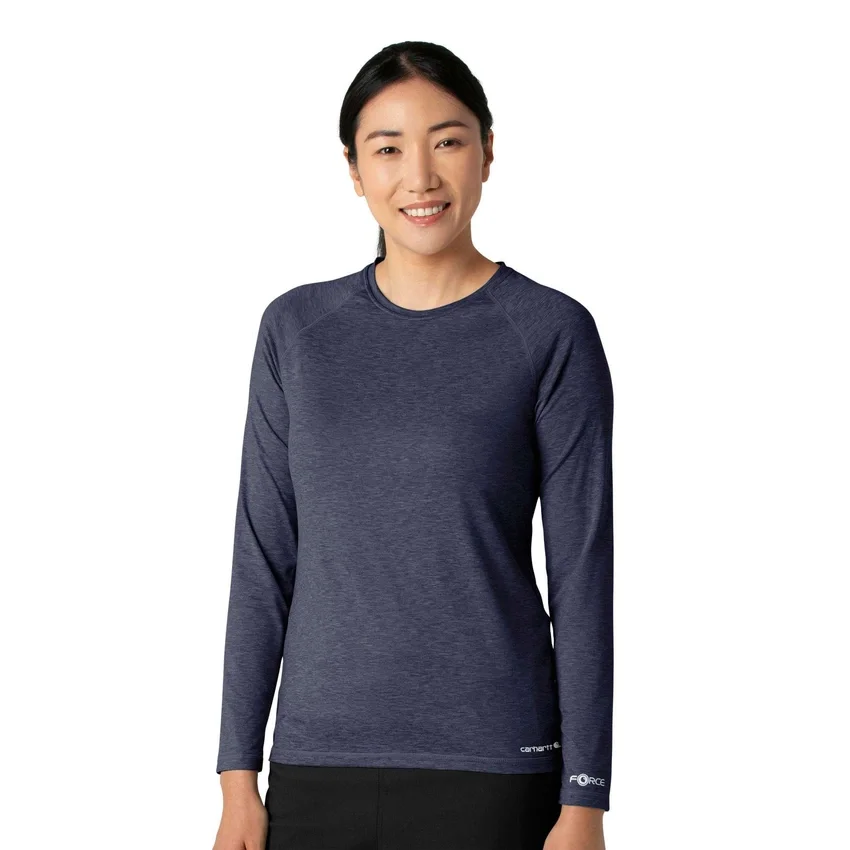Camisola de manguitos compridos com efeito mesclado «Force Sub-Scrubs» para mulher