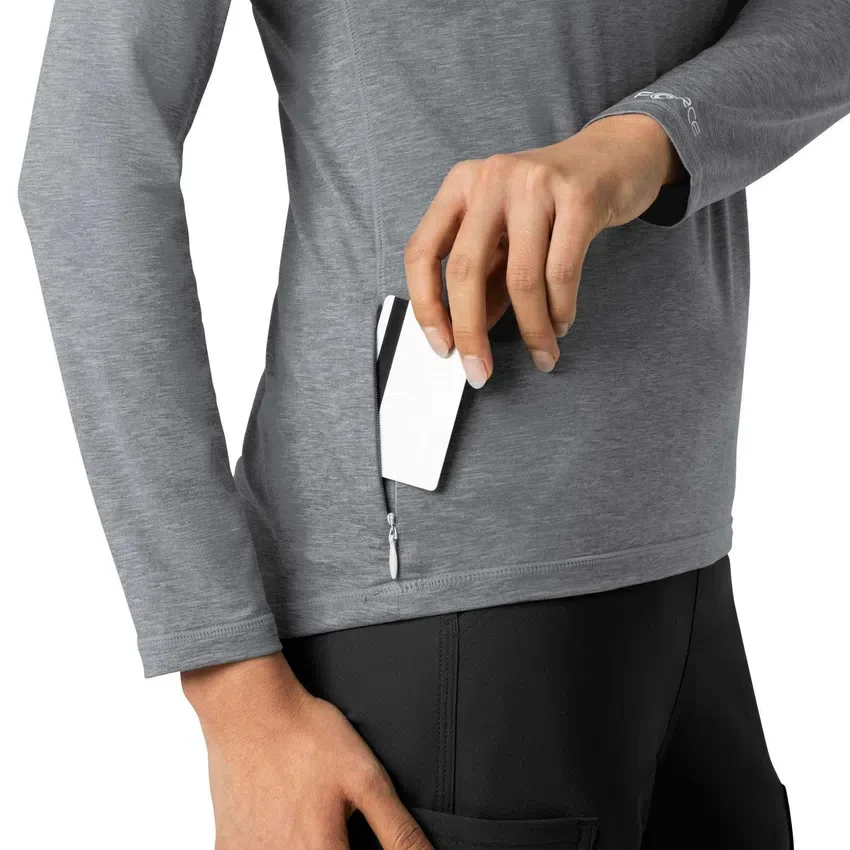 Camisola de manguitos compridos com efeito mesclado «Force Sub-Scrubs» para mulher