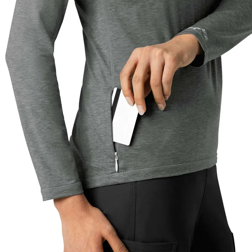Camisola de manguitos compridos com efeito mesclado «Force Sub-Scrubs» para mulher
