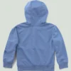 Camisola de manguitos compridos com meio fecho para criança, tingida na peça e com design renovado (Bebé/Criança pequena)