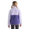 Camisola de manguitos compridos em velo com fecho de correr de um quarto para meninas (crianças pequenas/crianças/jovens)