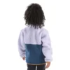 Camisola de manguitos compridos em velo com fecho de correr de um quarto para meninas (crianças pequenas/crianças/jovens)