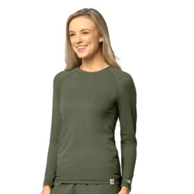 Camisola de manguitos largos de alto desempenho Force Sub-Scrubs para mulher