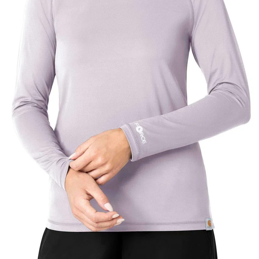 Camisola de manguitos largos de alto desempenho Force Sub-Scrubs para mulher