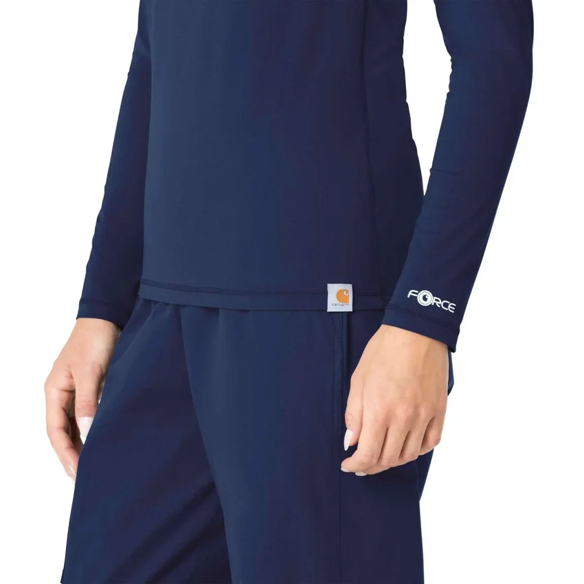Camisola de manguitos largos de alto desempenho Force Sub-Scrubs para mulher
