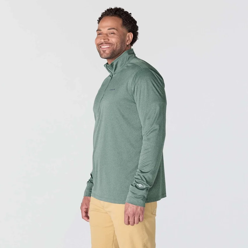Camisola de meio fecho para homem Force Sun Defender UPF 50+ com absorção de humidade - Camisas de proteção solar