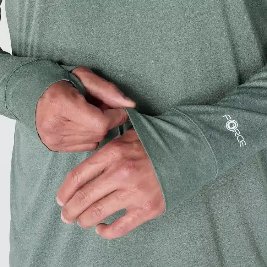 Camisola de meio fecho para homem Force Sun Defender UPF 50+ com absorção de humidade - Camisas de proteção solar