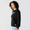 Camisola feminina de corte largo e peso médio com gola redonda e estampado carhartt 1889