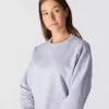 Camisola feminina de corte largo e peso médio com gola redonda e estampado carhartt 1889