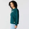 Camisola feminina de corte largo e peso médio com gola redonda e estampado carhartt 1889