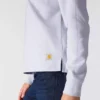 Camisola feminina de corte largo e peso médio com gola redonda e estampado carhartt 1889